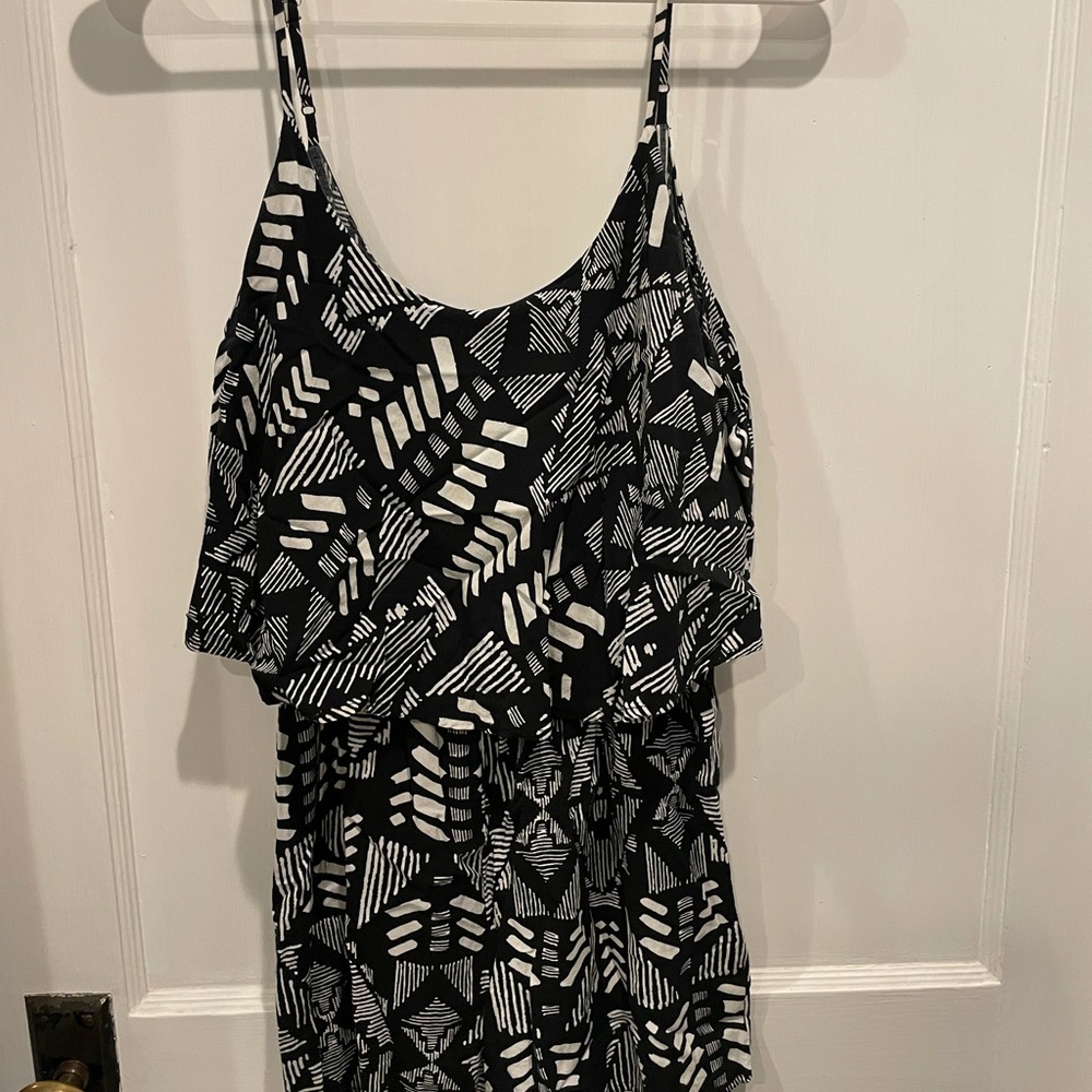Black and white romper